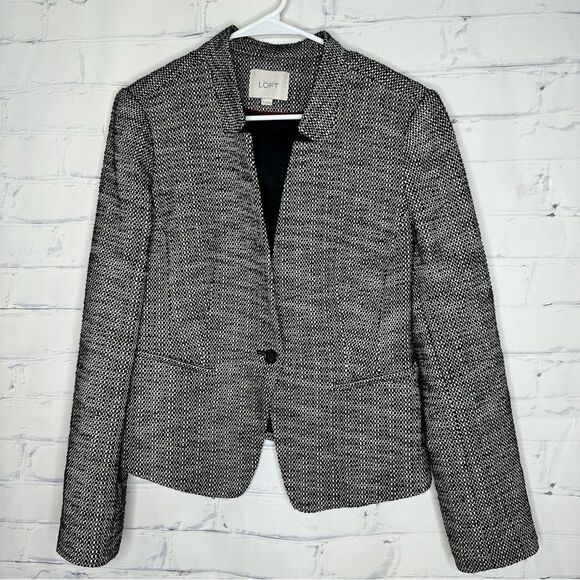 Loft size 10 black & white blazer - Picture 1 of 4